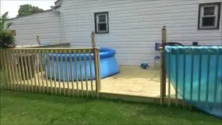 Intex easy set up pool 8ft x 30 in on my new deck