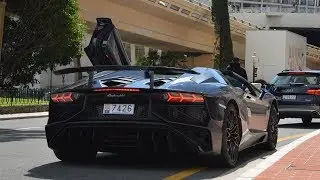 Lamborghini Aventador SV Roadster leaving FULL THROTTLE !!