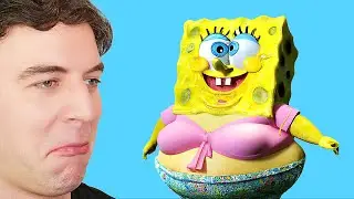 Zeichne Spongebob als fette Frau!