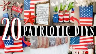 20 MUST SEE Patriotic DIYs 2024 🇺🇸 Dollar Tree Memorial Day + 4th of July Affordable Summer Decor