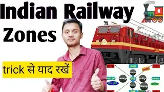 Indian  Railway 🚂 zones // Indian Railway  trick to learn Indian Railway 🚃🚂 For all Gov. exam