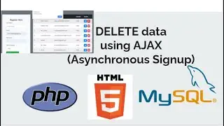How to delete data from MySQL using AJAX? Asynchronous delete request | Delete MySQL data using AJAX