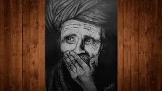 How to draw old man portrait sketch