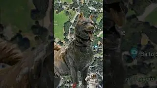 I found the statue of Balto on Google Earth #shorts #map #googleearth #earth #ytshorts