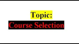 Vu Course Selection