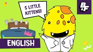 Learn English & Math for Kids with BASHO & FRIENDS | Five Little Kittens