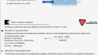 Feature of steam and calculate steam mass flow rate