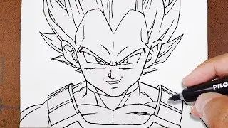 COMO Desenhar VEGETA SUPER SAYAJIN BLUE, Dragon Ball Super, DESENHO FAMOSO