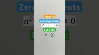 What to Do if There is a Zero Exponent! #Shorts #exponents #algebra #math