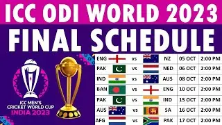 ICC ODI World Cup 2023 Schedule: ODI World Cup 2023 Schedule after the Qualifiers.