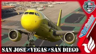 MSFS LIVE | Spirit Real World OPS | Fenix A320 | Frame Gen | San Jose✈️Vegas✈️San Diego 