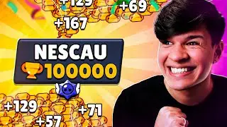PEGANDO 100K de TROFÉUS no BRAWL STARS no NESCAU!