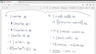 AP Maths Lesson - Trig Integration part 1