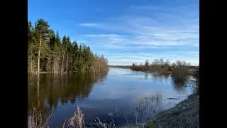 Быстрая сырная пицца на сковороде! Мощный разлив реки! Жизнь в деревне! 