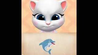 Kids animal puzzle Talking Angela #juitom #kidsfun #kidslarning #animals #pazzlegame #shortvideo
