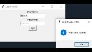 Python Tkinter Login Form 🔐 | Username & Password | Python GUI Project