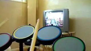 rock band drums with guitar hero world tour