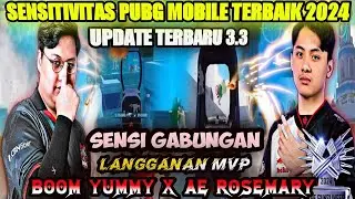 SENSITIVITAS PUBG MOBILE TERBAIK 2024‼️SENSI GABUNGAN BOOM YUMMY X AE ROSEMARY (No Recoil)