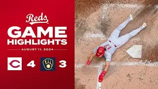Reds vs. Brewers Game Highlights (8/11/24) | MLB HIghlights