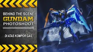 behind the scene gundam photoshoot diatas kompor gas