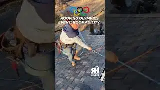 New Olympic event? 😂 #roof #roofer #roofing #roofershelper #Olympics #shorts