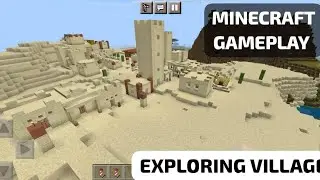 EXPLORING DESERT VILLAGE IN MINECRAFT//BUTT FAMILY