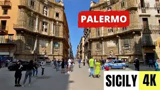 SICILY, ITALY 🇮🇹 [4K] Palermo City Centre — Walking Tour