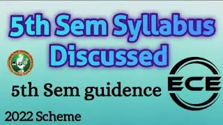 5th Sem Syllabus Discussed In Detail ECE 2022 Scheme VTU
