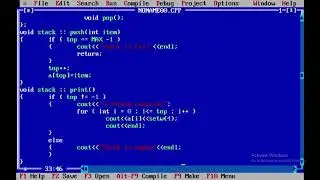 C++ Program to Implement Pop Operation on Stack elements