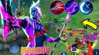 30 KILLS ! ! MOSKOV INSANE ATTACK SPEED BUILD | BUILD TOP 1 GLOBAL MOSKOV ~ MOSKOV MLBB 🔥