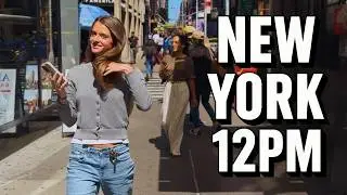 Here's What Happens on 7th Avenue AT NOON | NYC Walking Tour 4K