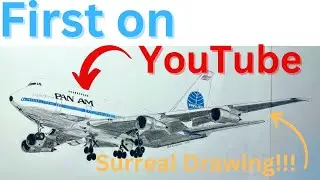 Drawing Short Stuff - Boeing 747SP  Pan Am Boeing 747SP super realistic drawing. Drawing an Airplane