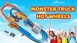 This Hot Wheels Monster Truck Scorpion Sting Raceway Playset is SO COOL!