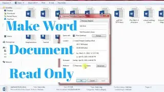 How To Make Word Document Read Only | Protect Microsoft  Word File From Editing By Others