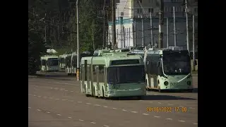 Минск, поездка на троллейбусе БКМ-333, парк.№ 5621, марш.3 (30.06.2022)