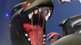 A brutal hug (ryona vore animation)