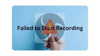 OBS Error | Failed to start recording