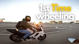 How a beginner starts wheeling Honda F4I 600 POV