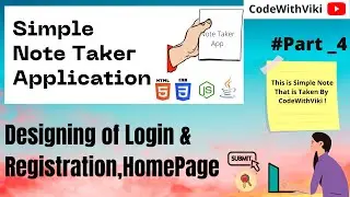 #part_4 Note Taker Application Using Servlet & JSP | Complete Designing of Note-Taking Application