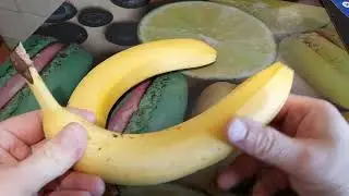 Как чистить банан.