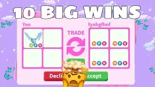 OMG 10 BIG wins for a NEON FROST DRAGON- Roblox Adopt me🤯!