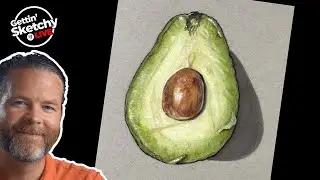 Realistic Drawing with Mixed Media - Avocado - Gettin' Sketchy Live
