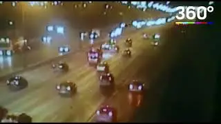 Момент «лихого» столкновения Audi и ВАЗ на МКАД попал на видео