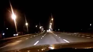 Driving on a rainy night in Florida.