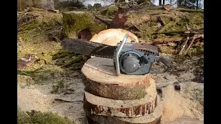 Homelite C 5 !  Splitting Big Sitka Spruce !
