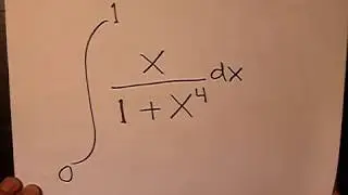 Integral x/(1 + x^4) dx dengan batas bawah x = 0 dan batas atas x = 1