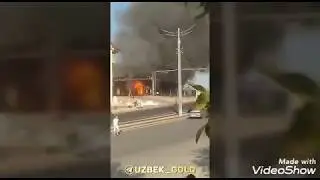 САМАРКАНДДА БЕНЗИН ЗАПРАВКА ПОРТЛАДИ 12 АВГУСТ