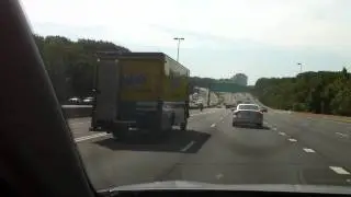 Maiers Bakery Maryland crossigng hov lanes in and out of traffic