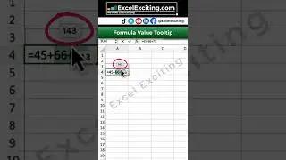 Excel Formula Value Tooltip (New Feature) #Shorts - 0007