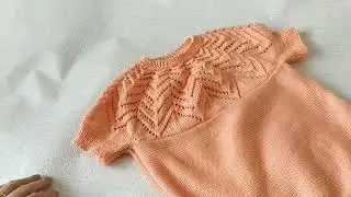 ЛЕТНЯЯ , ДЕТСКАЯ КОФТОЧКА С КРУГЛОЙ КОКЕТКОЙ.